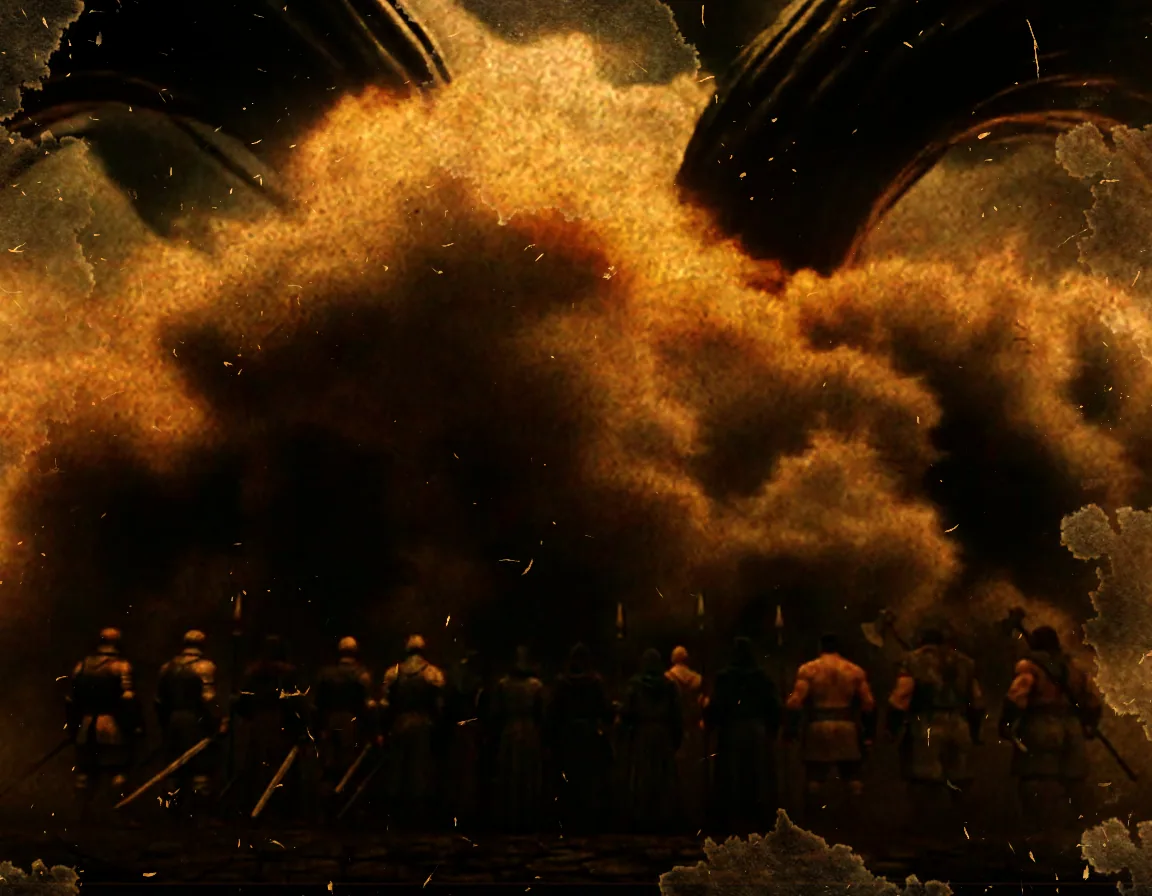 The dark returned whole over Therasya — the final frame of the Darkfall