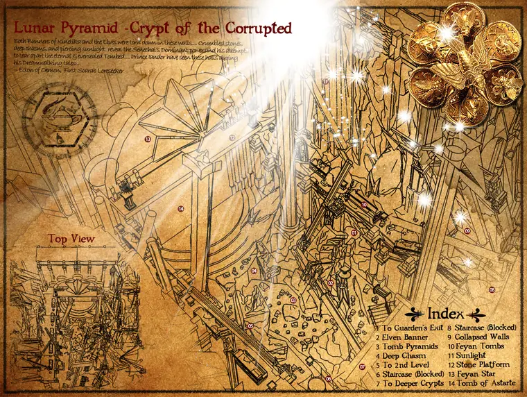 Map — Crypt of the Corrupted. A survey of the Crypt of the Corrupted.