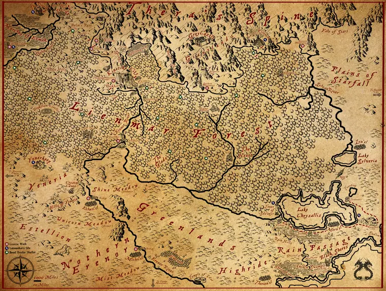 Map — Kinetika. The realm of Kinetika and the lands that border it.