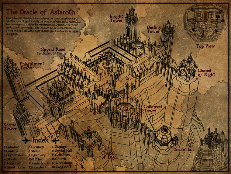 Map — The Oracle of Astaroth. The monastery of the Oracle of Astaroth.