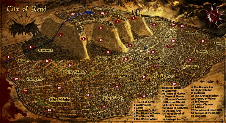 Map — Rend. The City of Rend.